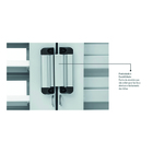 Janela Veneziana de Correr Aço Pintado Branco com Grade Metal 1,00x2,00m Linha Pratika Sasazaki