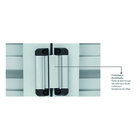 Janela Veneziana de Correr Aço Pintado Branco com Grade Metal 1,20x1,50m Linha Pratika Sasazaki