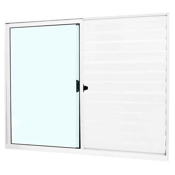 Janela de Correr Veneziana Alumínio Fortline 1,00x1,00m Atlântica