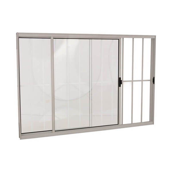 Janela De Correr Alumínio 100 X 120 X 8cm Grade 2 Folhas V. I