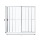 Janela de Alumínio de Correr 2 Folhas 100x100cm com Grade e Vidro 3mm Home 3A Alumínio Branca