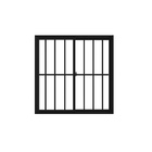 Janela de Alumínio de Correr 2 Folhas 100x100cm com Grade e Vidro 3mm Slim Líder Preta