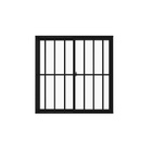 Janela de Alumínio de Correr 2 Folhas 100x100cm com Grade e Vidro 3mm Slim Líder Preta