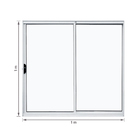Janela de Alumínio de Correr 2 Folhas 100x100cm Home 3A Alumínio Branca