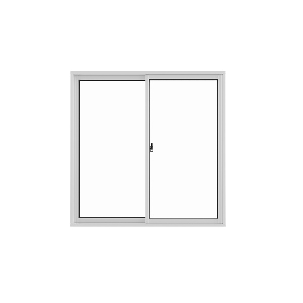 Janela de Alumínio de Correr 2 Folhas 100x100cm com Vidro 3mm Slim Líder Branca