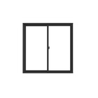 Janela de Correr 2 Folhas Alumínio Pintado Preto Linha Slim com Vidro Liso Incolor 1,00x1,00m Líder