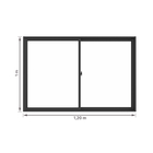 Janela de Correr 2 Folhas Alumínio Pintado Preto Linha Slim com Vidro Liso Incolor 1,00x1,20m Líder