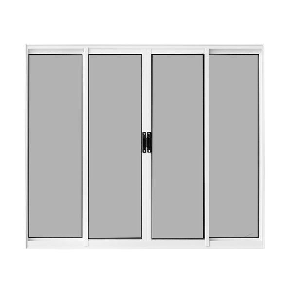Janela de Alumínio de Correr 4 Folhas 100x150cm com Vidro 3mm Classic CRV Branca