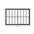Janela de Alumínio de Correr 2 Folhas 100x150cm com Grade e Vidro 3mm Slim Líder Preta