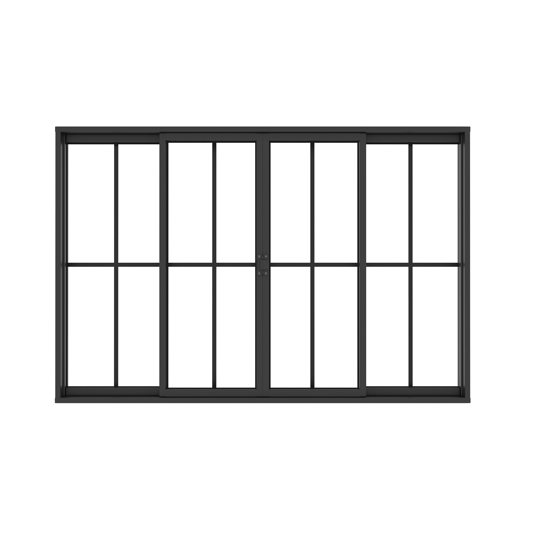 Janela de Correr em Alumínio com Grade Slim Líder