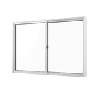 Janela de Alumínio de Correr 2 Folhas 100x150cm com Vidro 3mm Slim Líder Branca