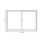 Janela de Correr 2 Folhas Alumínio Pintado Branco Linha Slim com Vidro Liso Incolor 1,00x1,50m Líder
