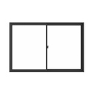Janela de Alumínio de Correr 2 Folhas 100x150cm com Vidro 3mm Slim Líder Preta
