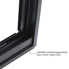 Janela de Alumínio de Correr 2 Folhas 100x150cm com Vidro 3mm Vivace Artens Preta