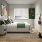 Janela de Alumínio de Correr 2 Folhas 120x120cm com Persiana Blackout e Vidro 3mm Nobre CRV Branca