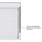 Janela de Alumínio de Correr 2 Folhas 120x150cm com Persiana Blackout e Vidro 3mm Vivace Artens Branca