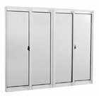 Janela De Correr Alumínio 4 Folhas 2 Fixas Vidro Canelado Int