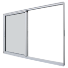 Janela De Correr Alumínio Branco 100x100 2 Folhas Móveis Sem