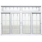 Janela De Correr Alumínio Branco 100x150 4 Folhas Com Bandeir