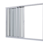 Janela De Correr Alumínio Branco 100x200 3 Folhas Móveis Sem