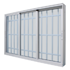 Janela De Correr Alumínio Branco 120x150 3 Folhas Móveis Com