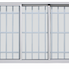 Janela De Correr Alumínio Branco 120x150 3 Folhas Móveis Com