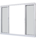 Janela De Correr Alumínio Branco 120x150 4 Folhas Sem Grade J