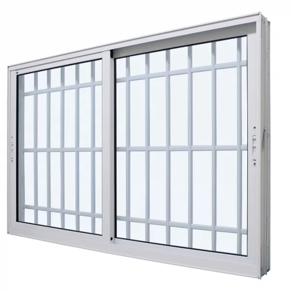 Janela De Correr Alumínio Branco 2 Folhas Móveis 120x120x12,4