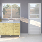 Janela de Correr 2 Folhas Alumínio Pintado Branco 1,00x1,00m Linha Home 3A Alumínio