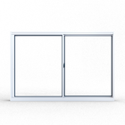 Janela de Correr Alumínio Pintado Branco 1,00x1,20m Linha Riobras Alumínio Ullian