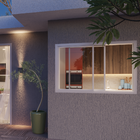 Janela de Correr 2 Folhas Alumínio Pintado Branco 1,00x2,00m Linha Idea 3A Alumínio