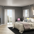 Janela Veneziana de Correr 6 Folhas Alumínio Pintado Branco 1,20x1,50m Linha Idea 3A Alumínio