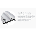 Janela Veneziana de Correr Alumínio Pintado Branco com Persiana Integrada Automática 1,40x2,00m Linha Aluminium Sasazaki