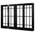 Janela De Correr Alumínio Preto 100x120x12,2cm 4 Folhas Com G
