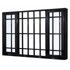 Janela De Correr Alumínio Preto 100x120x12,2cm 4 Folhas Com G