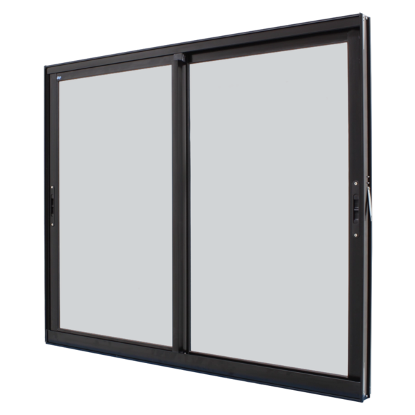 Janela De Correr Alumínio Preto 100x150 2 Folhas Móveis Sem G