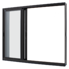 Janela De Correr Alumínio Preto 100x150 3 Folhas Móveis Sem G