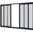 Janela De Correr Alumínio Preto 120x150 4 Folhas Sem Grade Ja