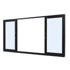 Janela De Correr Alumínio Preto 120x150x8cm 4 Folhas Sem Grad