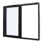 Janela De Correr Alumínio Preto 2 Folhas Móveis 100x120x8,2cm