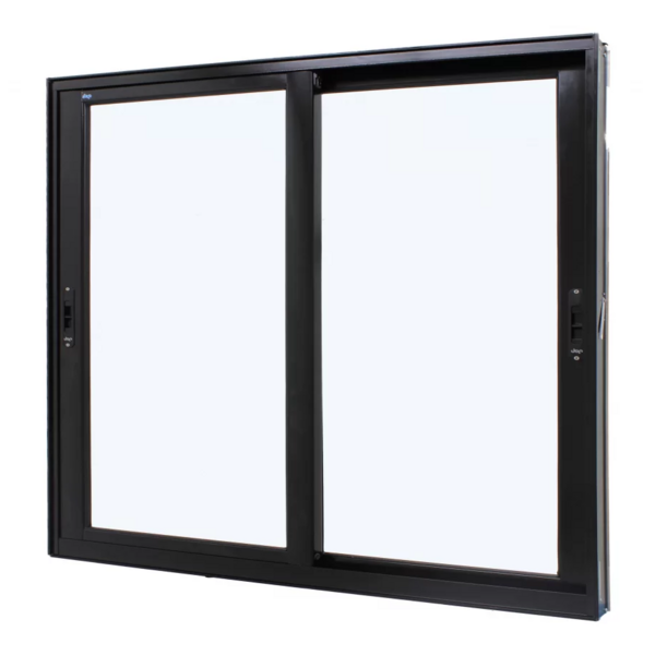 Janela De Correr Alumínio Preto 2 Folhas Móveis 120x150x8,2cm