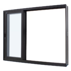 Janela De Correr Alumínio Preto 3 Folhas Móveis 120x200x11,8c