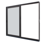 Janela De Correr Alumínio Preto 60x150 2 Folhas Móveis Sem Gr