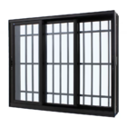 Janela De Correr Alumínio Preto 60x150x16cm 3 Folhas Móveis C