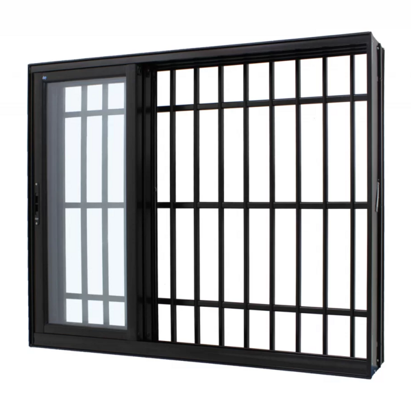 Janela De Correr Alumínio Preto 60x200x16cm 3 Folhas Móveis C