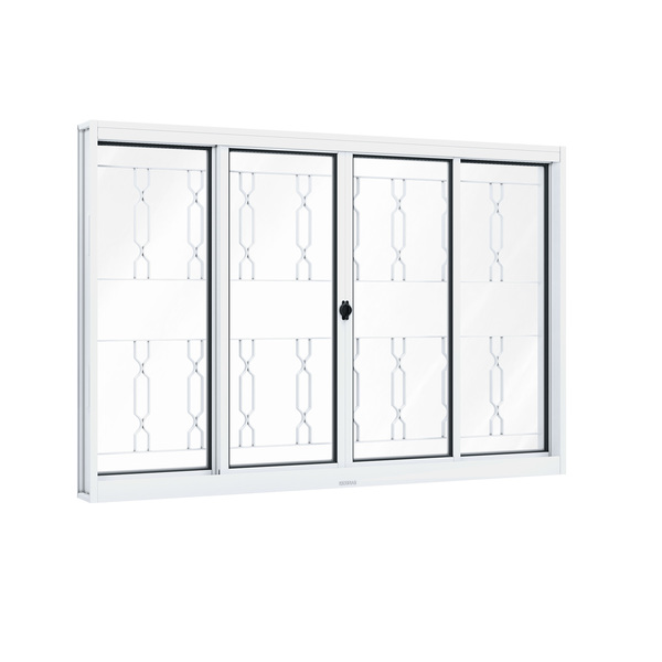 Janela de Correr Central Grade Elo 1,00x1,50m Ullian