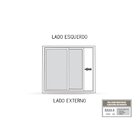 Janela De Correr De Aço 100 X 100 X 12 Cm Preto 2 Folhas Esqu