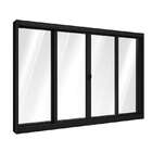 Janela De Correr De Aço 100 X 120 X 7 Cm Preto 4 Folhas Riobr