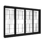 Janela De Correr De Aço 100 X 200 X 12 Cm Preto 4 Folhas Grad