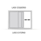 Janela De Correr De Aço 120 X 120 X 12 Cm 2 Folhas Esquerda R